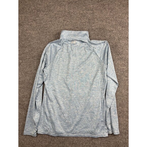 Under Armour Pullover Womens Large Blue Heather HeatGear Quarter Zip Loose Fit - Picture 6 of 7